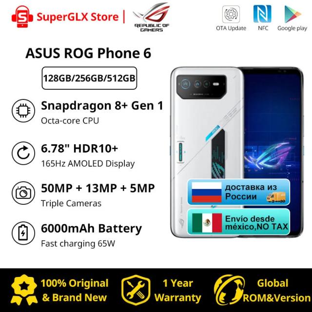 Global Rom ROG Phone 6 5G Gaming Phone ROG 6 Pro Snapdragon 8+ Gen 165Hz refresh rate 65W Fast Charging ROG6 ROG 6 Smartphone on Productcaster.