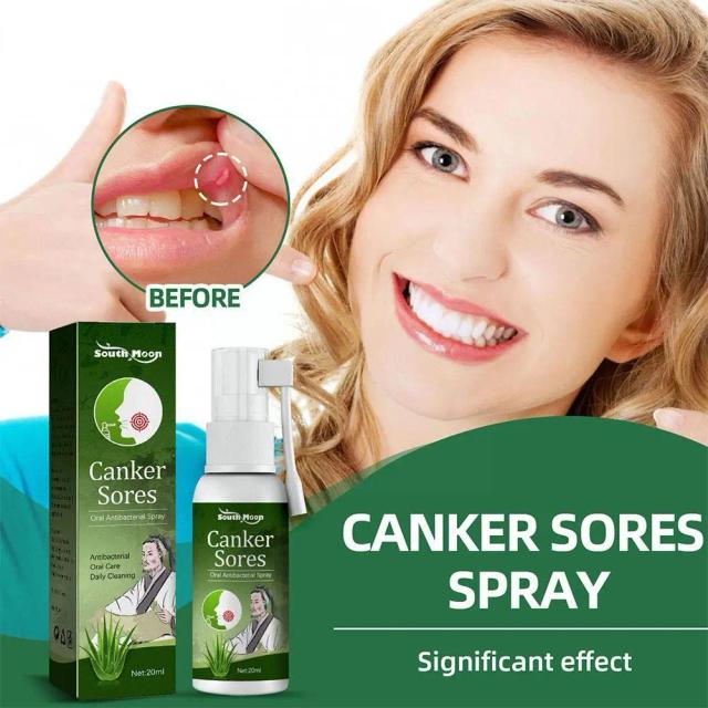 20ml Natural Herbal Canker Sores Oral Antibacterial Mouth Pharyngitis Pain Effective Treatments Relieve Spray Oral Ulcers on Productcaster.