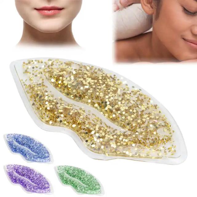 5 Colors Hot Cold Compress Lips Ice Pack Glitter Sequins Cooling Therapy Lip Gel Pack for Reduce Swelling Lips Care Tools on Productcaster.