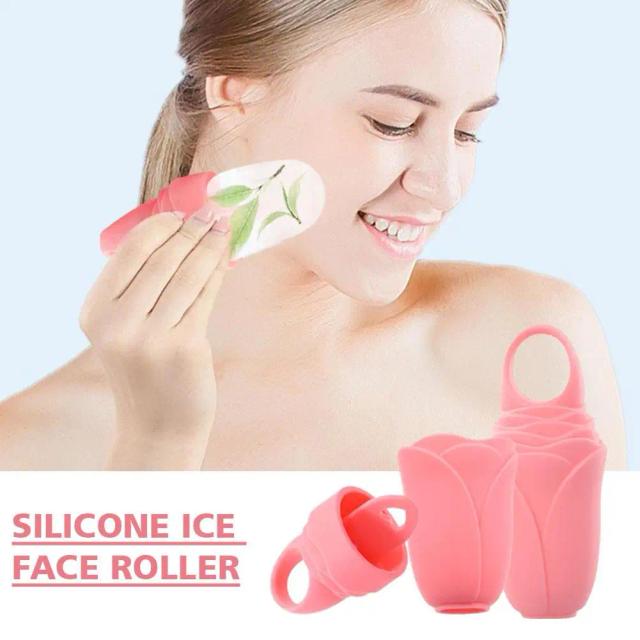 Reusable Ice Face Roller Face And Eye Beauty Ice Facial Face Skin Eye Tighten Molds Roller Ice Ice Silicone Stick De-Puff R7S4 on Productcaster.