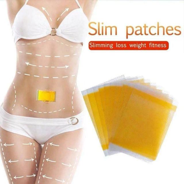 10PCS Slimming Patch Fast Burning Fat Lose Weight Detox Sticker Dampness-Evil Removal Improve Stomach Yellow Weight Loss Patch on Productcaster.