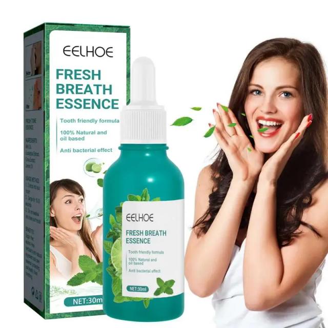 Bad Mouth Smell Removing Drops Gentle Mint Mouth Drop 30mL Cool Mint Oral Care Essence To Get Rid Of Bad Breath Fight Bad Breath on Productcaster.