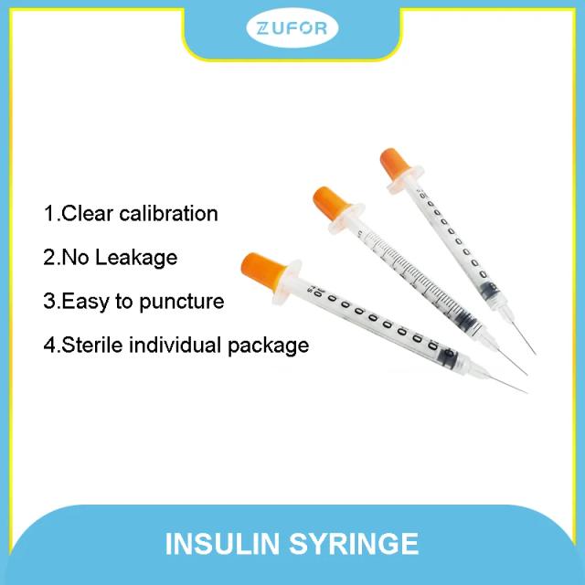 29G 0.5ml 1ml Disposable Safety Insulin Syringe Sterilized for teaching on Productcaster.