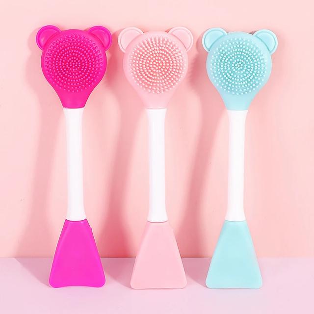 Cute Face Mask Brush Silicone Facial Mask Mud Mixing Brushes Original Soft Fashion Beauty Women Skin Face Care Makeup Tools on Productcaster.