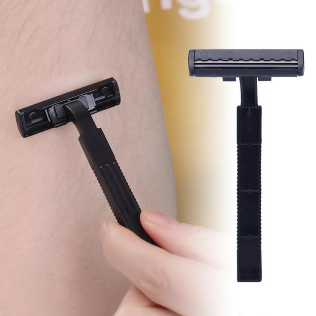 30PCS Hotel Rooms Disposable Shaver Two Blade Plastic Handle Square Handle Stainless Steel Razor For Man Women on Productcaster.