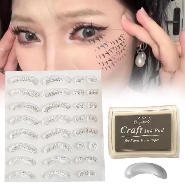 2023 New Lower Eyelash Stamps Tool Natural Lazy Diy Lower Lashes Eyelash Template Seal Easy Under Eyelash Stamper Beauty on Productcaster.