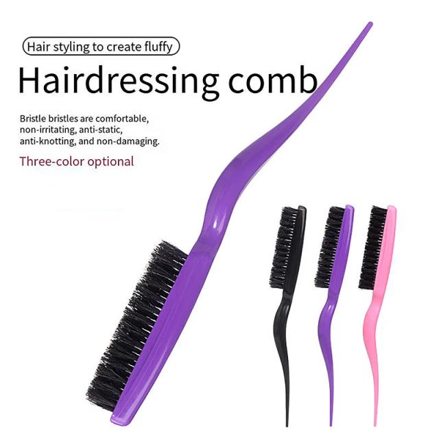 Professional Hair Comb Hair Styling Brushe Styling Tools Hairdressing Combs Bun Comb Bristle Comb Womens Hairstyles Long Hair on Productcaster.