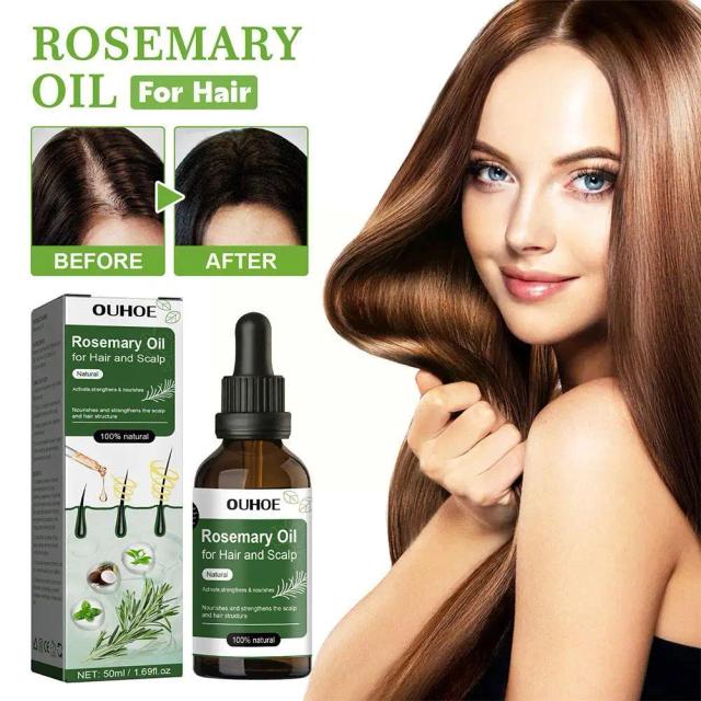 50ml Pure Rosemary Hair Oil For Dry Scalp Stimulates Hair Care Essential Oil Refreshing Firming Skin Rosemary O O0H1 on Productcaster.