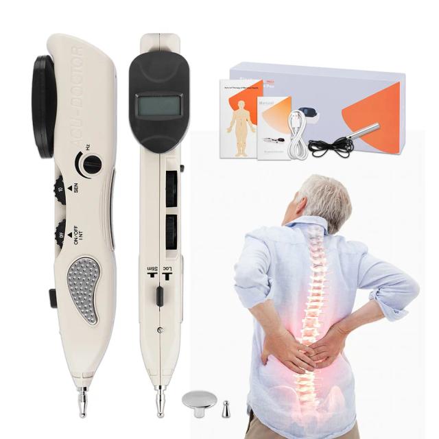 Electronic Acupuncture Pen Tens Point Detector Acupuntura Massage Pain Therapy Acupuncture Meridian Energy Pen Muscle Stimulator on Productcaster.