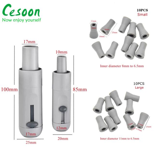 2Pcs/Set Dental Saliva Ejector Suction Valves Strong Weak Adapter Oral Universal With Adjustable Rubber Snap Tip Dentistry Tool on Productcaster.