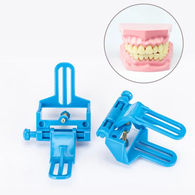 10Pcs Dental Articulator Denture Material Tools Adjustable Disposable Blue Plastic Articulator Jaw Frame Dental Lab Equipment on Productcaster.