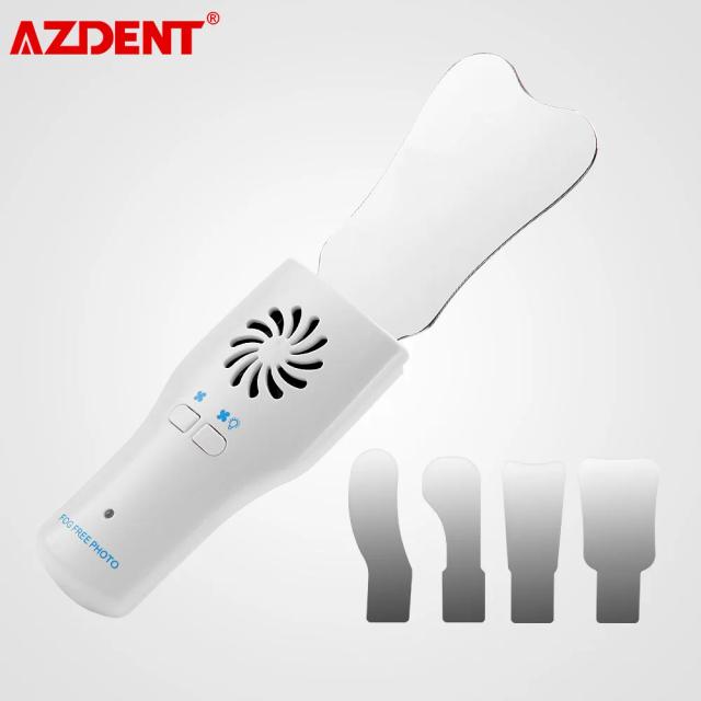 AZDENT Dental Anti-Fog Mirrors Set Fog Free Intraoral Photography Stainless Steel Mirror with LED Light Orthodontic Reflectors on Productcaster.