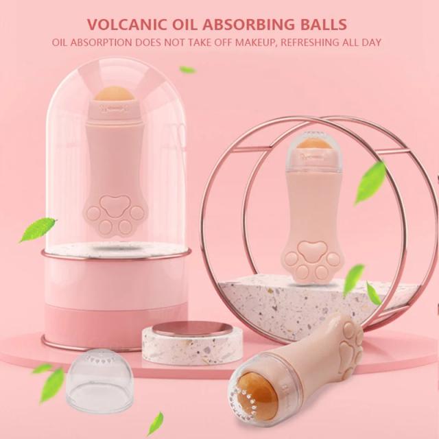 Face Oil Absorbing Roller Volcanic Stone Oil Absorber Skin Care Tool Washable Facial Oil Removing Care Skin Makeup Tools on Productcaster.