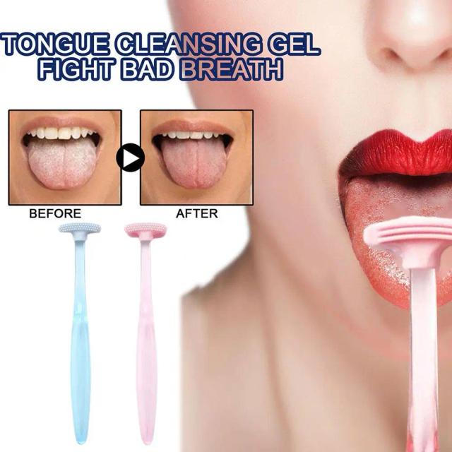 Tongue Scraper Fresh Mouth Breath Tongue Coated Cleaner Side Tool Oral Double Care Personal Brush Cleaning Hygiene R8B6 on Productcaster.