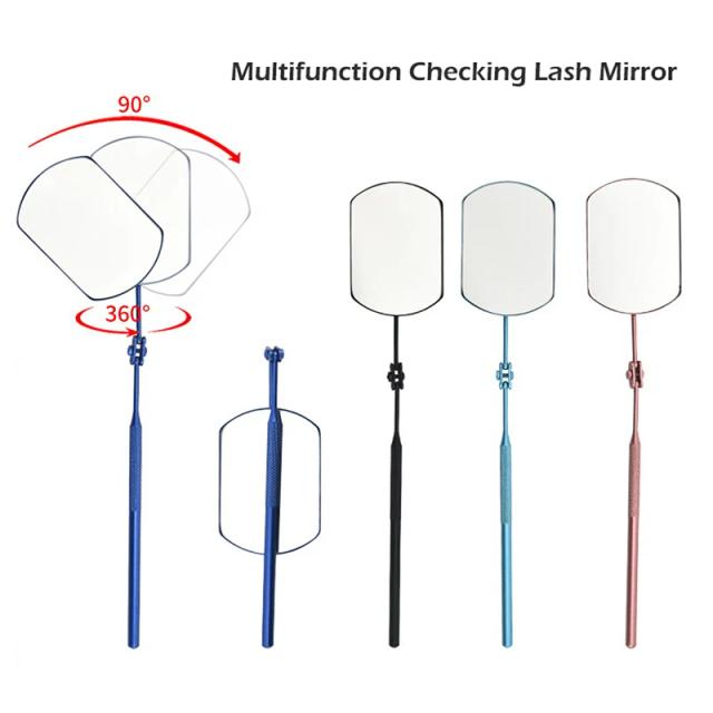 New 1PC Stainless Steel Grafting Lash Mirror, 360 Degree Rotation Folding Mirror Eyelashes Extension Tool on Productcaster.