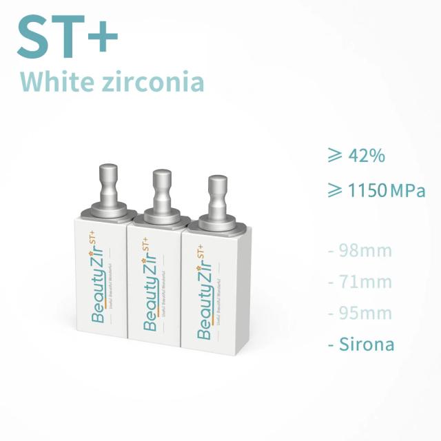 11.11 ST+ cerec(40/19mm) system 2019mm Beautyzir translucency Sirona CAD CAM dental zirconia white blank 5 pieces on Productcaster.