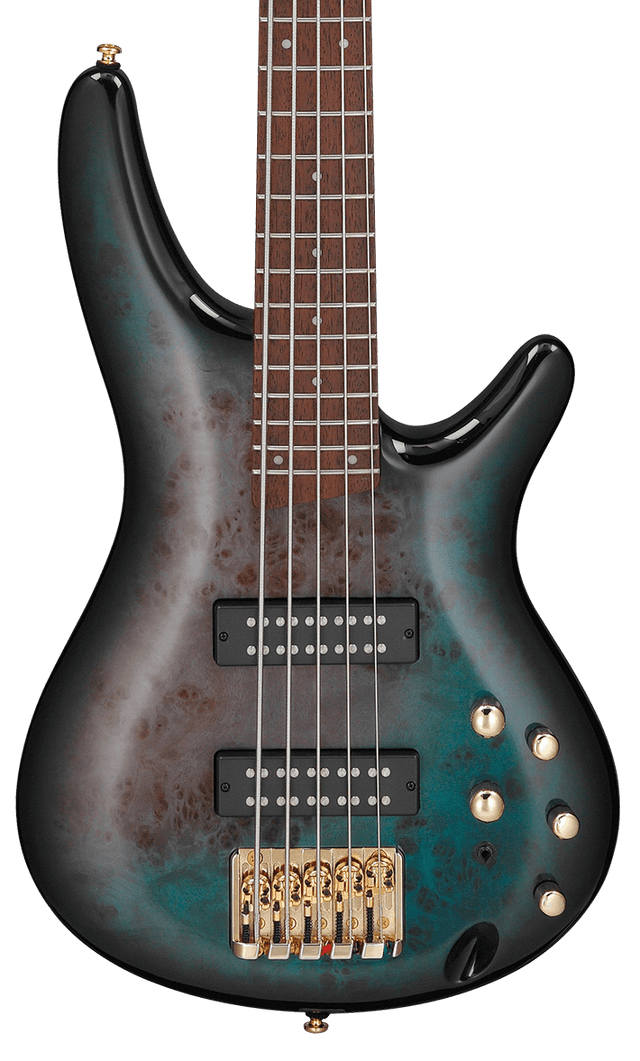 Ibanez SR405EPBDX-TSU 5 String Bass in Tropical Seafloor Burst on Productcaster.