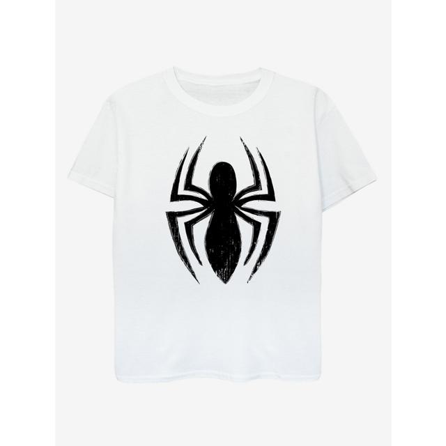 NW2 Spider-Man Spider Logo Kids White Printed T-Shirt on Productcaster.