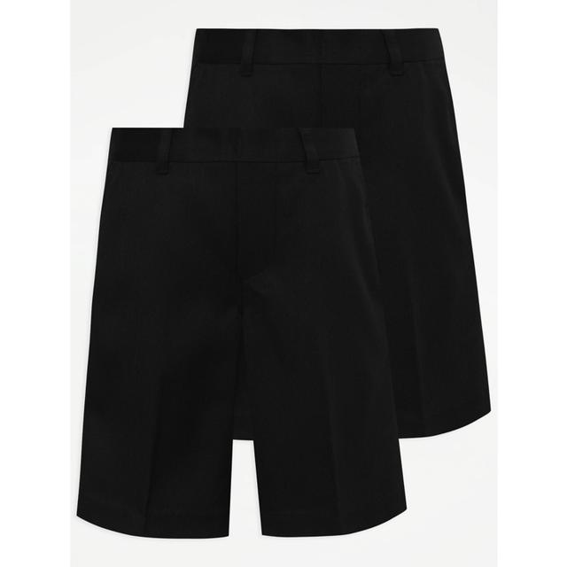 Boys' School Black Boys' Plus Fit Regular Leg Shorts 2 Pack on Productcaster.