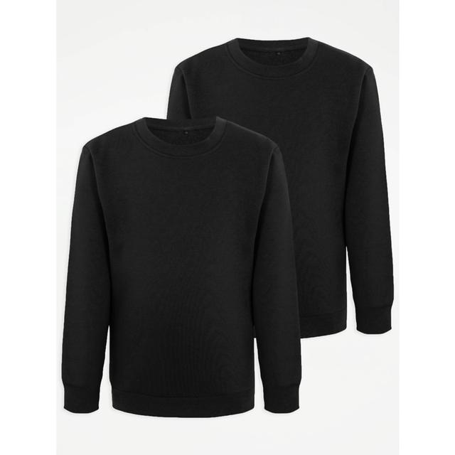 Girls' Black School Sweatshirt 2 Pack on Productcaster.