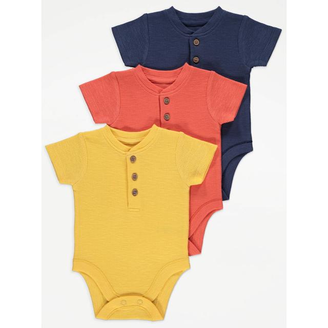 Ribbed Button Bodysuits 3 Pack on Productcaster.