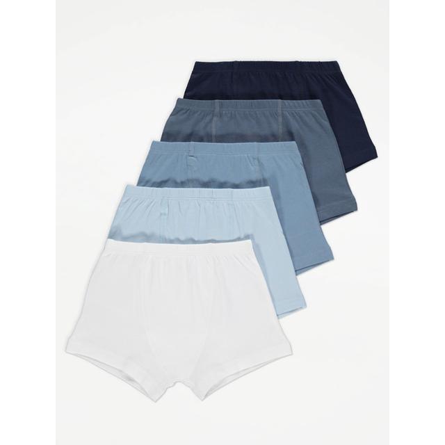 Kids' Assorted Plain Trunks 5 Pack - Blue on Productcaster.