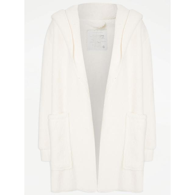 Women's Cream Cream Borg Fleece Pyjama Cardigan Size - XL on Productcaster.