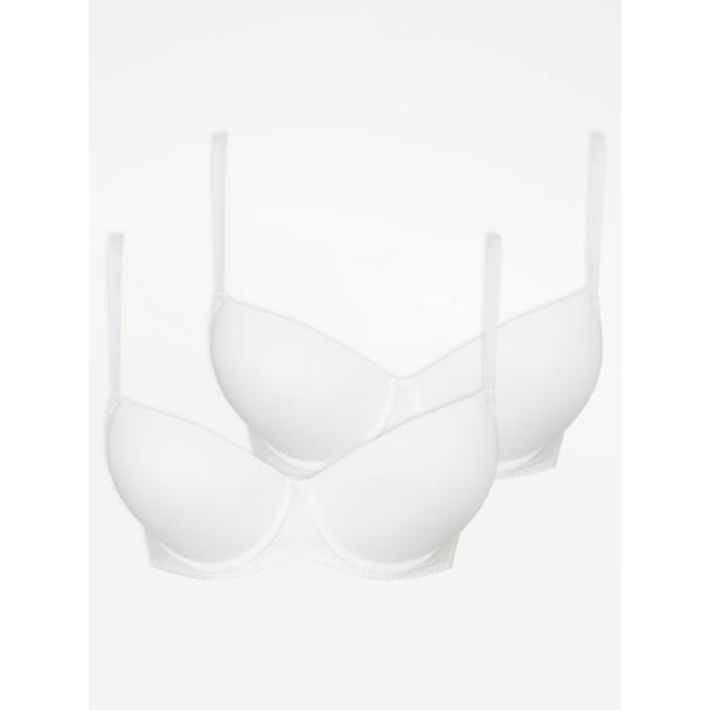 Women's White White T-Shirt Bras 2 Pack Size - 34E on Productcaster.