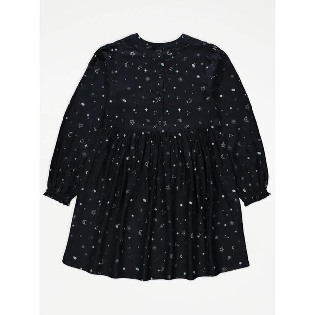 Sale Black Celestial Long Sleeve Dress on Productcaster.