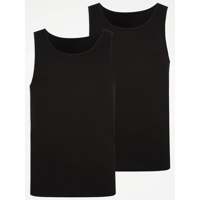 Black Thermal Vests 2 Pack - Size Xxl - Black on Productcaster.