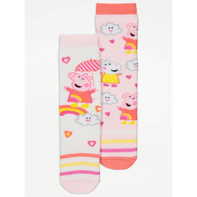 Kids' Peppa Pig Patterned Welly Socks 2 Pack - Multi on Productcaster.