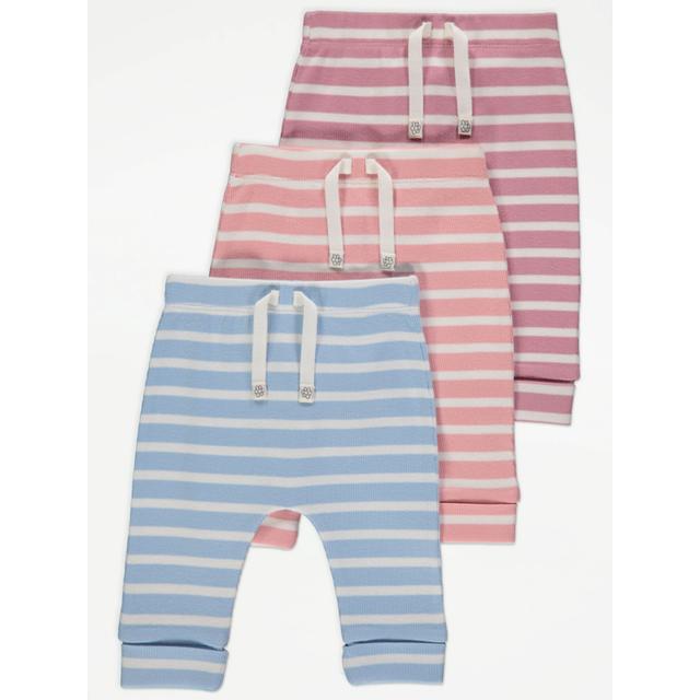 Baby Girls' Colourful Striped Leggings 3 Pack - Multi on Productcaster.