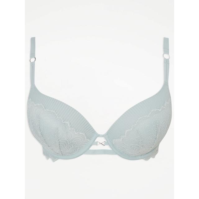 Women's Green Entice Sage Green Padded Lace T-Shirt Bra Size - 40D on Productcaster.