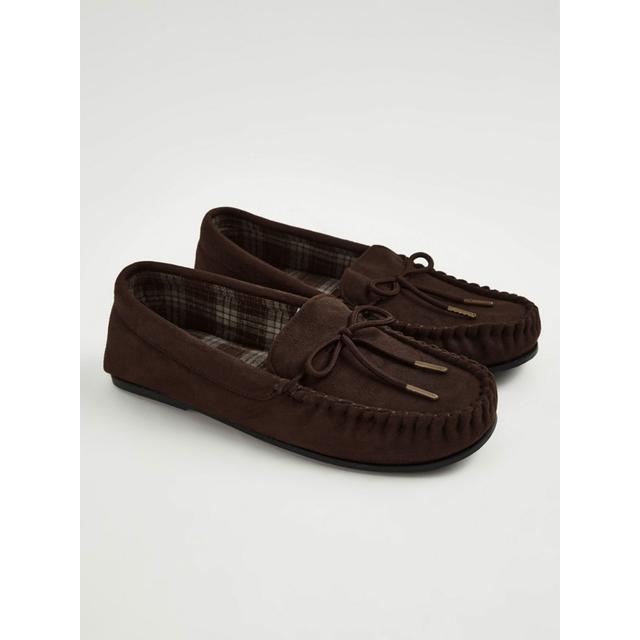 Men's Brown Moccasin Slippers - Size Uk 10 - Brown on Productcaster.