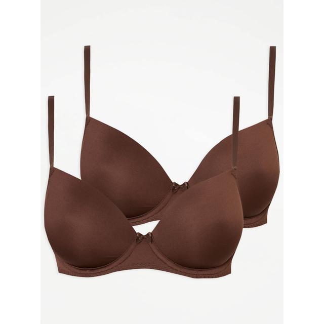 Women's Brown Deep Nude Padded T-Shirt Bra Size - 34G on Productcaster.