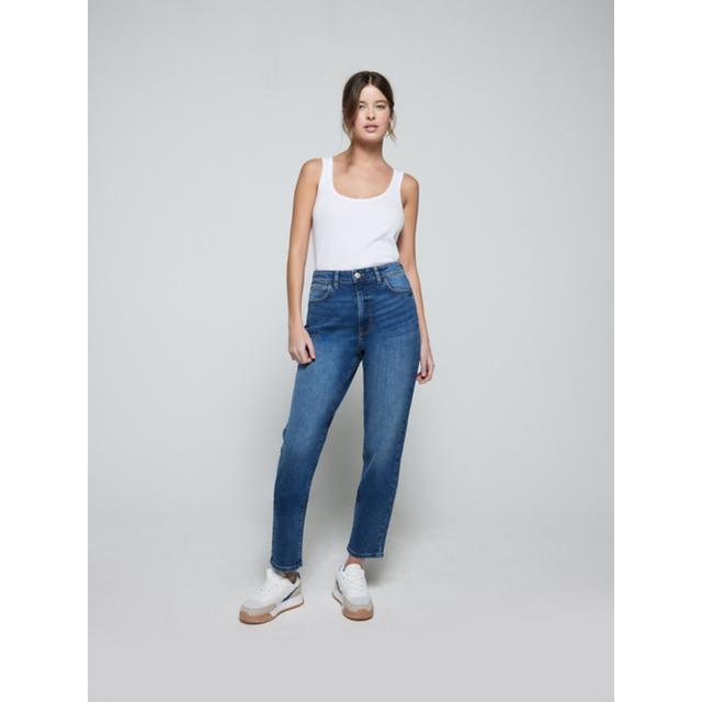 Women's Dark Wash Miley Mom Jeans - 99% Cotton 1% Elastane on Productcaster.