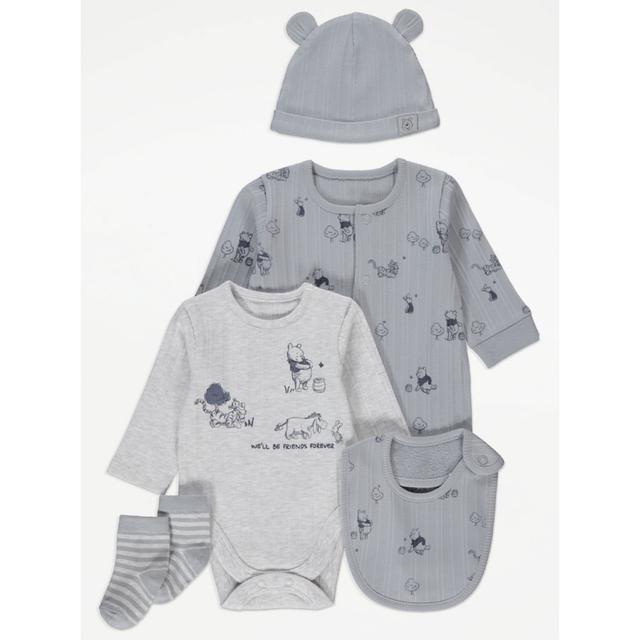 Boys' Disney Winnie The Pooh 5 Piece Baby Starter Set - Blue on Productcaster.