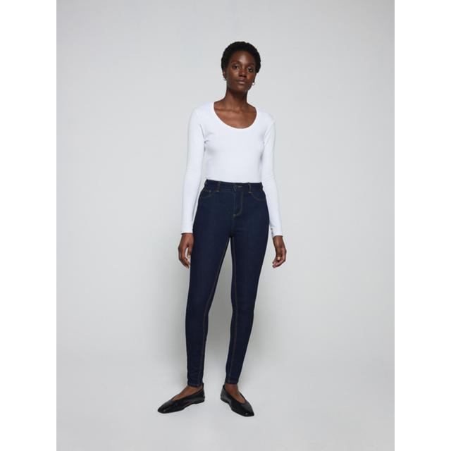 Women's Indigo Skinny Stretch Jeans - 73% Cotton 26% Polyester 1% Elastane on Productcaster.