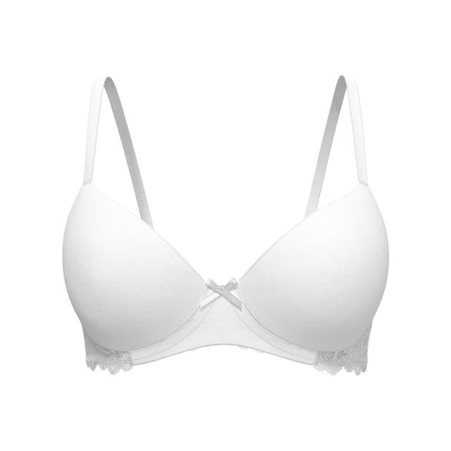 Women's White White Padded Lace T-Shirt Bra Size - 36DD on Productcaster.