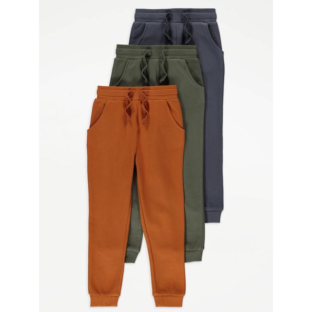 Kids' Plain Joggers 3 Pack - Khaki on Productcaster.