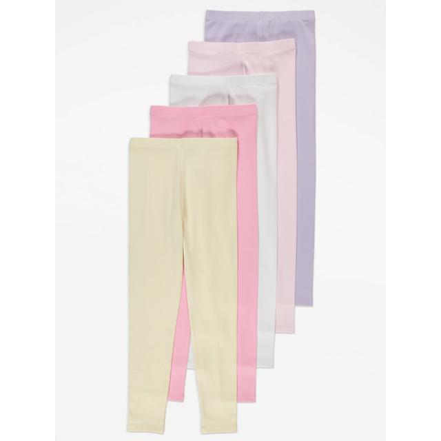 Kids' Pastel Leggings 5 Pack - Multi on Productcaster.