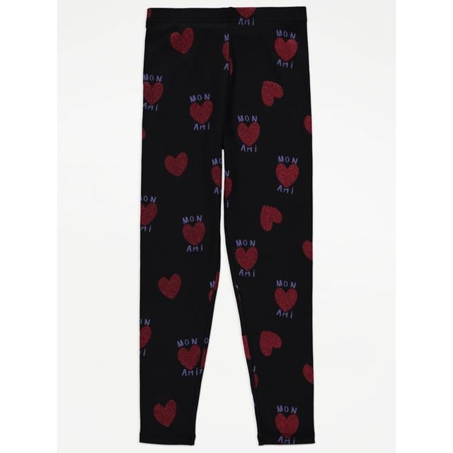 Kids' Black Heart Mon Ami Leggings on Productcaster.