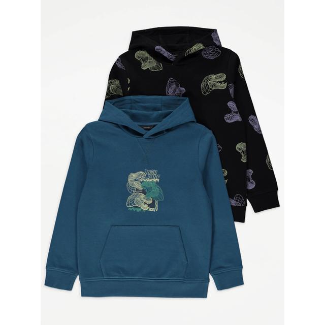 Sale Dinosaur Graphic Hoodies 2 Pack - Blue on Productcaster.