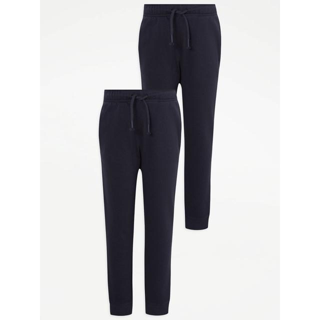 Boys' School Navy Slim Leg Joggers 2 Pack on Productcaster.