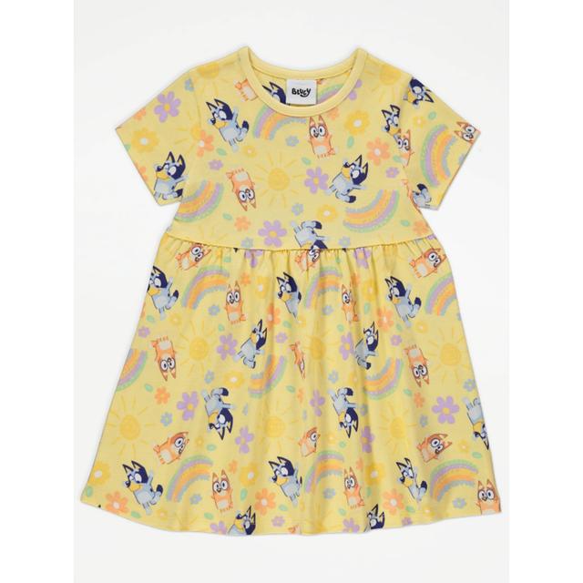 Kids' Bluey Character Yellow T Shirt Dress on Productcaster.