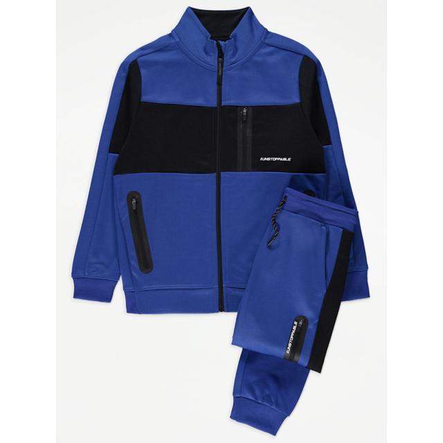 Kids' Blue Colour Block Unstoppable Zip Up Tracksuit - Cobalt on Productcaster.