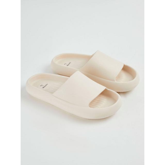 Women's Cream Chunky Mule Sliders - Nude - Other on Productcaster.