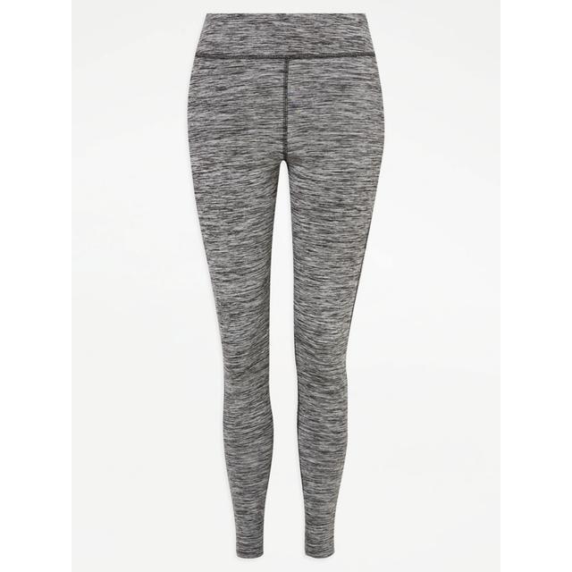 Grey Speckled Active Leggings - Charcoal - 91% Polyester 9% Elastane on Productcaster.