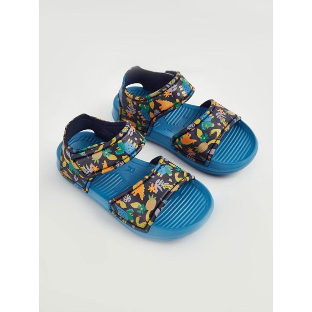 Kids' Blue Dinosaur Double Strap Sandals on Productcaster.