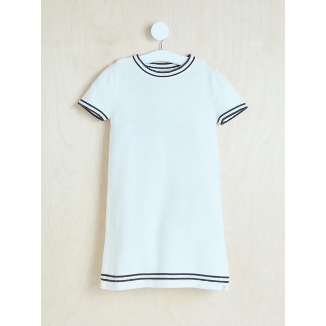 Kids' Billie White Stripe Edge Knitted Dress on Productcaster.